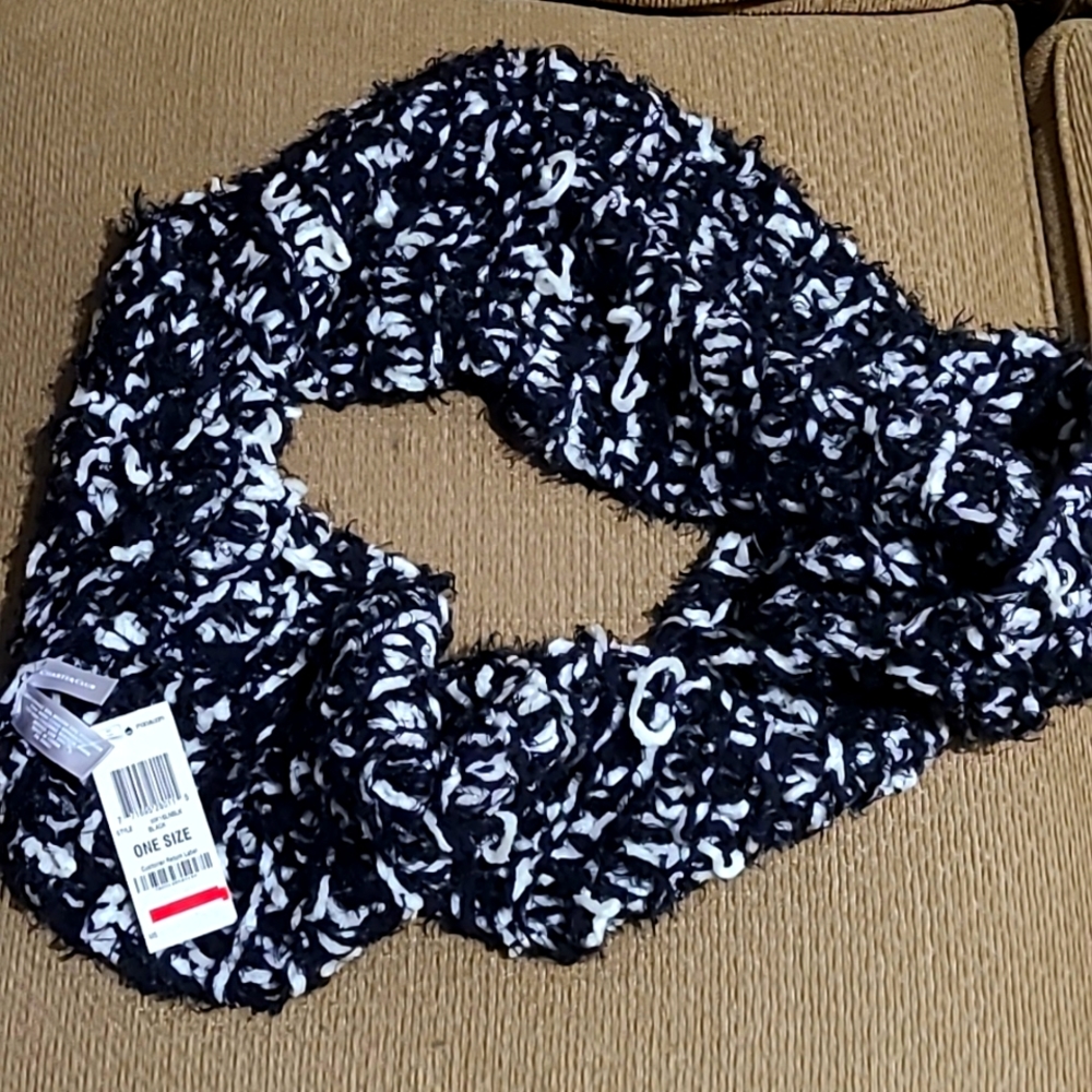Charter Club Infinity Scarf Black and White